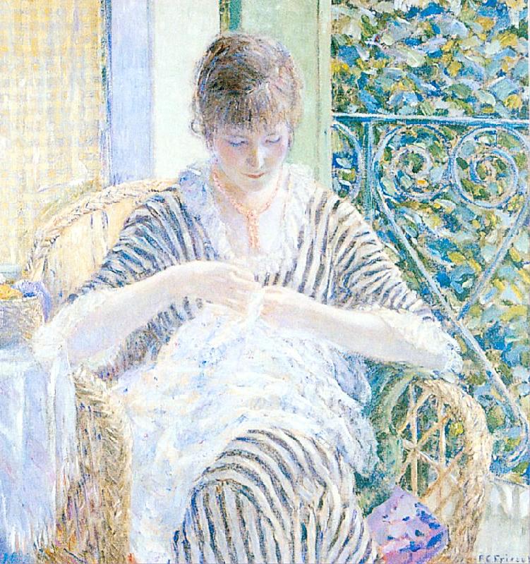 Frieseke, Frederick Carl On the Balcony Sweden oil painting art